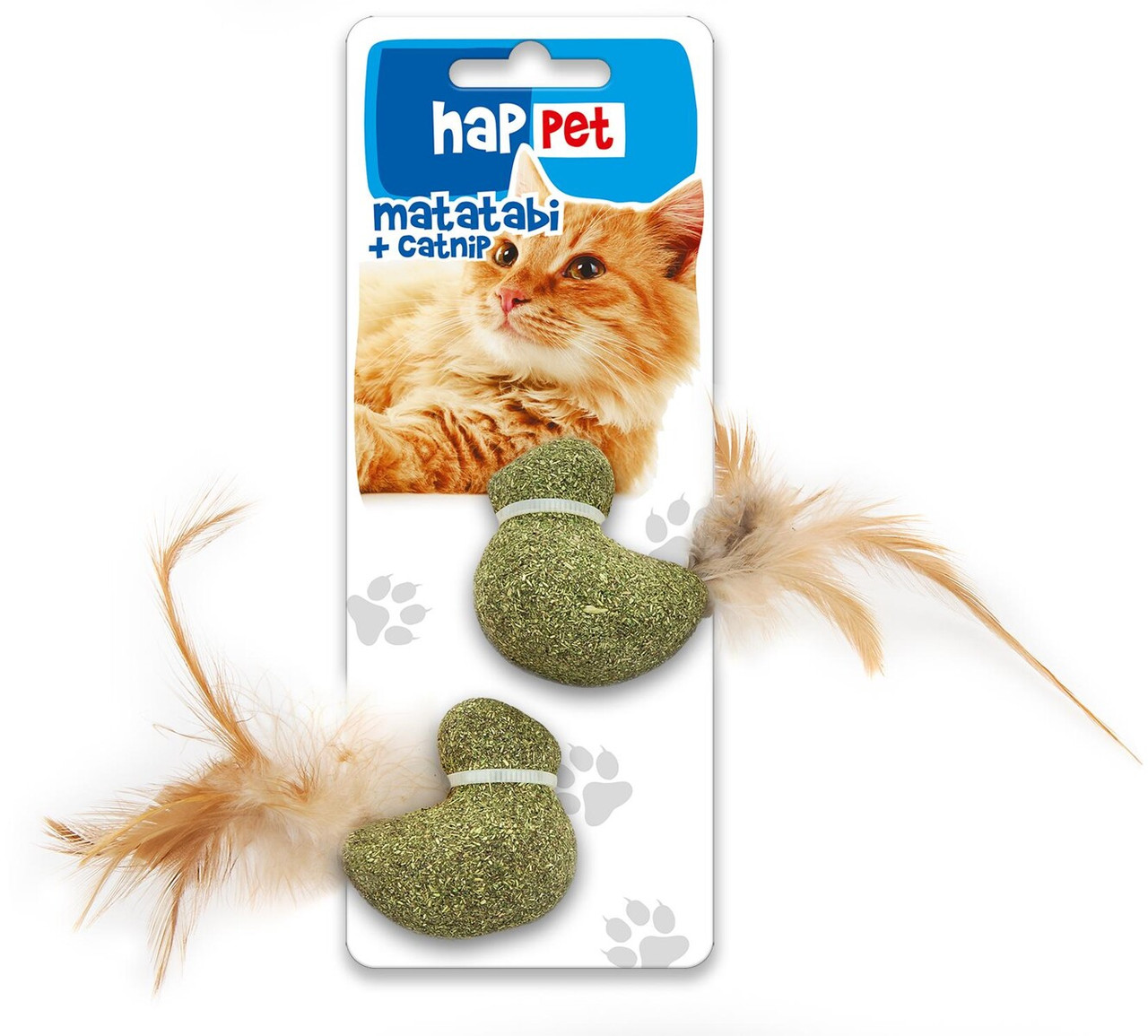 Happet Matatabi & Catnip іграшка для котів пташки з пір'ям