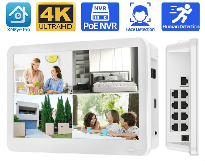 Hiseeu ANVR10V-P-8 NVR モニターのみ poe-nvr-ip-videoregistrator-