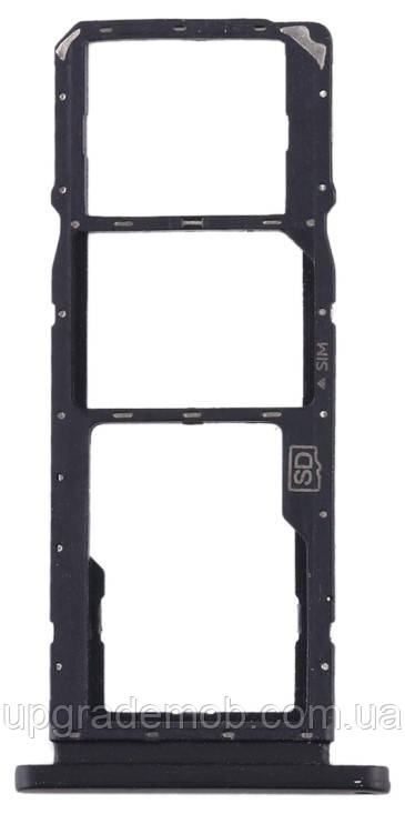 Тримач Sim-карти та карти пам'яті Nokia 6.2/7.2 чорний Ceramic Black на дві Sim-карти, фото 1