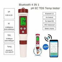 Анализатор воды ТДС/РН/Ес/Темп 4-в-1 BLE-9908