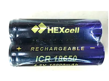 Акумулятор 18650 10000 мА·год 4,2В HEXcell 9655 BF