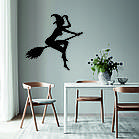 Декоративне настінне Панно «Відьма на мітлі», Декор на стіну, фото 2