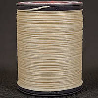 Нитка вощена, т. 0.8 мм кол. світло-бежевий (S001), плоский шнур 110 метрів Galaces