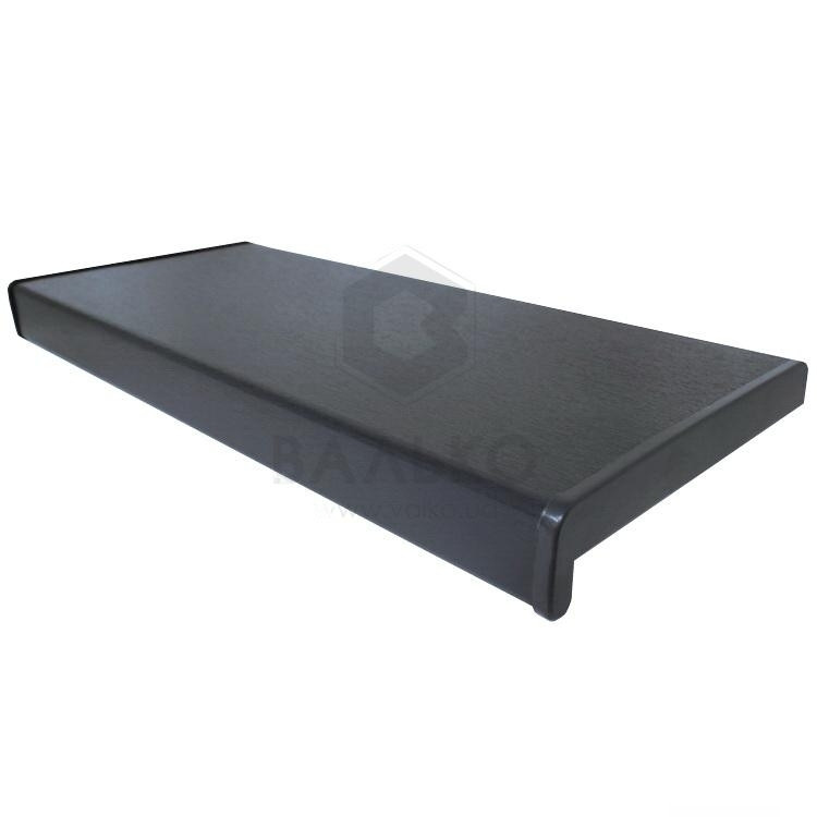 Підвіконня пластикове матове антрацит пряме Kraft, фото 1