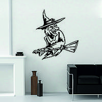 Декоративное настенное Панно «Ведьма с метлой», Декор на стену