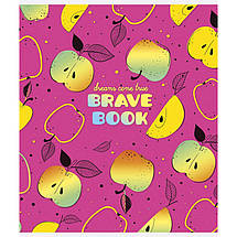 Зошит 12_арк. клітинка "Школярик" флуорфар +soft touch / Brave book, фото 2