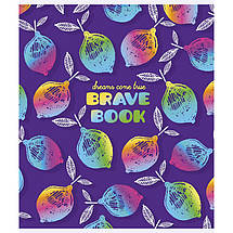 Зошит 12_арк. клітинка "Школярик" флуорфар +soft touch / Brave book, фото 5