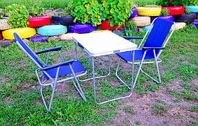 Розкладні туристичні меблі, складний набір меблів для пікніка (1 стіл + 2 крісла)