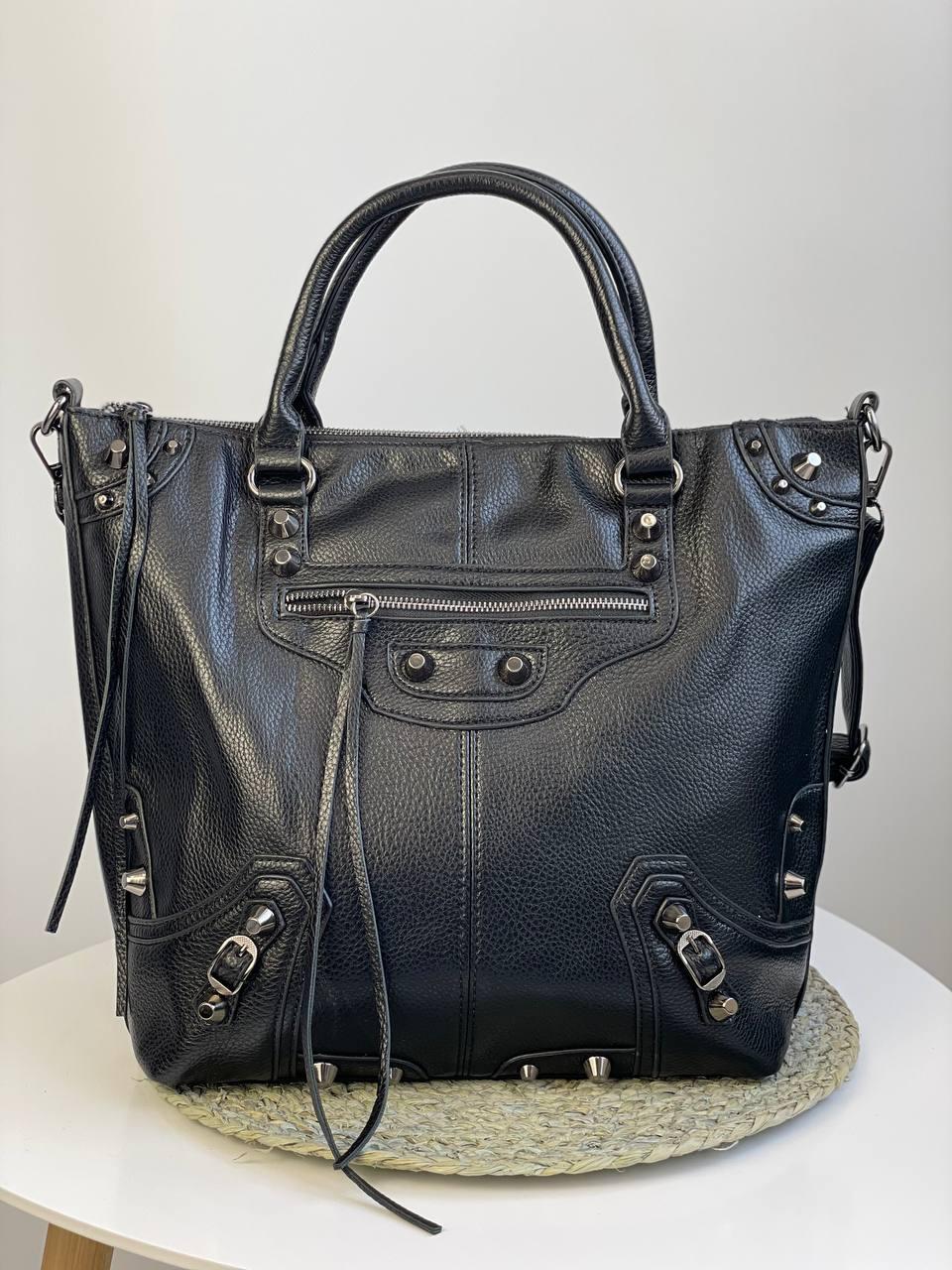 Жіноча сумка на плече з екошкіри, ділова сумочка шопер з двома ручками.