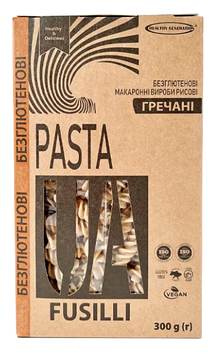 Макарони "PASTA UA" гречані без глютену "Спіраль" ТМ HG 300г.