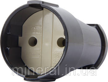 Розетка переносна e.socket.001.10.black, без з/к,10А чорна