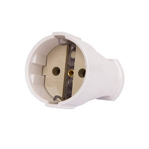 Розетка переносна e.socket.003.16.white, з з/к, 16А біла, фото 1