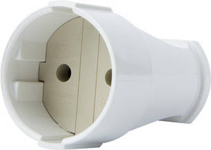 Розетка переносна e.socket.001.10.white, без з/к,10А біла, фото 1