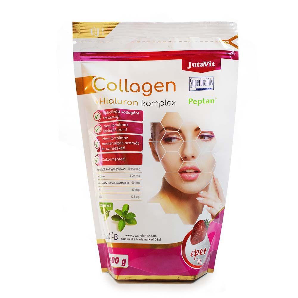 Колаген питний бад з вітаміном C і гіалуроновою кислотою для жінок JutaVit Collagen+Hialuron Komplex 400 г