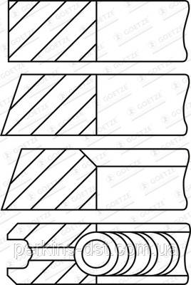 Поршневі кільця для двигуна Volvo Penta TD71A, TID71A, фото 1
