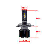 Автолампа CYCLONE LED H4 H/L 6000K type 45, фото 3