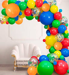 Арка з повітряних кульок "Colorful", набір - 133 шт., Італія
