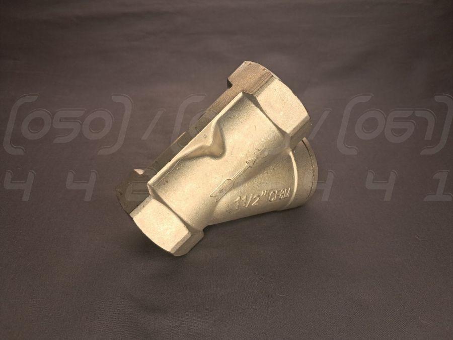 Фільтр муфтовий нержавіючий DN40 (1"1/2), н/ж сталь AISI304, Ру40 (800 PSI), Y-подібний, 60 меш, BSPP