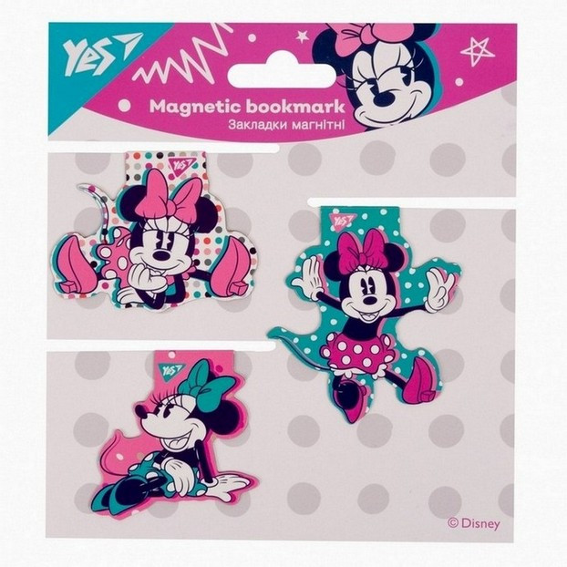 Закладки магнітні Yes Minnie Mouse 3шт
