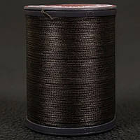 Нитка вощена, т. 0.8 мм кол. темно-коричневий (S021), плоский шнур 110 метрів Galaces