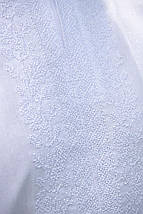 Чоловіча біла вишиванка з коротким рукавом із вишивкою в тон сорочки святковий стриманий стиль, фото 5