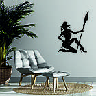 Декоративне настінне Панно «Дівчина з мітлою», Декор на стіну, фото 3