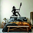 Декоративне настінне Панно «Дівчина з мітлою», Декор на стіну, фото 4