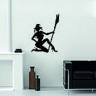 Декоративне настінне Панно «Дівчина з мітлою», Декор на стіну, фото 8