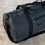 Спортивна чоловіча сумка Nike Сіра бочонок Міські дорожні сумки Найк для спорту, фото 4