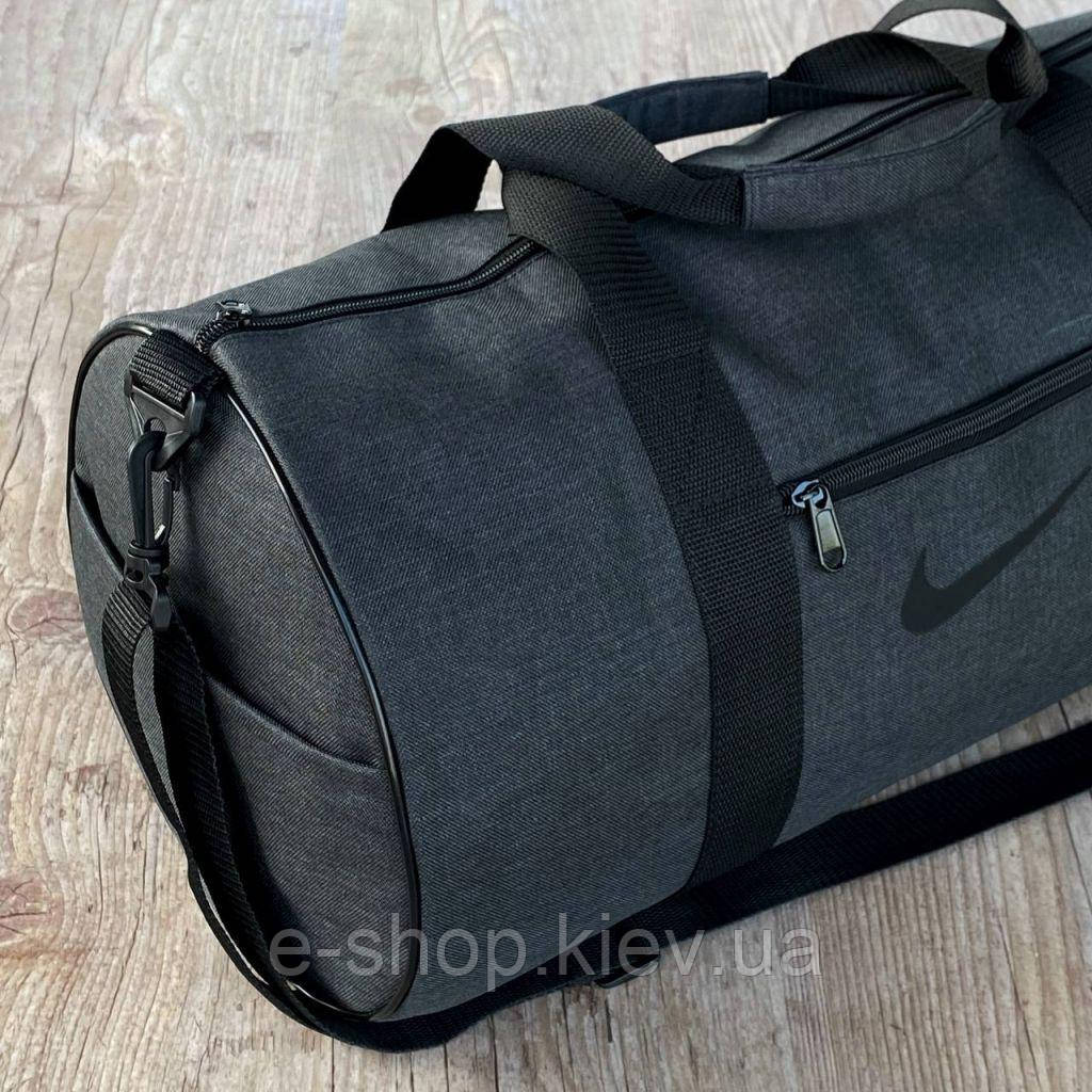 Спортивная мужская сумка Nike Серая бочонок Городские дорожные сумки ...