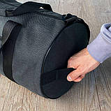 Спортивна чоловіча сумка Nike Сіра бочонок Міські дорожні сумки Найк для спорту, фото 6