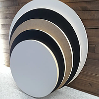 25 см, Черный - Артборды круглые деревянные, с рамкой-бортиком, диаметр от 25 до 45 см