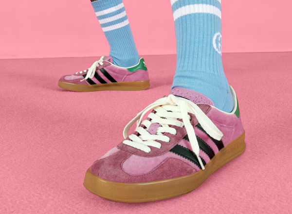 Купить Кроссовки Adidas x Gucci Gazelle Pink Velvet - 707864