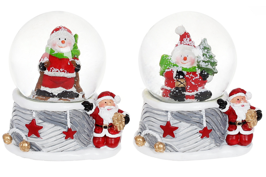 Декоративна водяна куля Сніговик 4.5см, 2 дизайни - 12 шт УПАКОВКА ТОВАР ВІД ВИРОБНИКА
