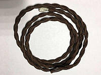 AMP кабель текстильний звитий 2x0.75 brown