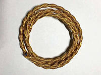 AMP кабель текстильний звитий 2x0.75 gold