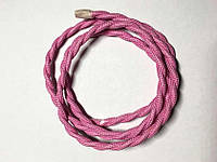 AMP кабель текстильний звитий 2x0.75 pink