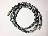 AMP кабель текстильний звитий 2x0.75 silver
