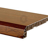 Підвіконня пластикове глянець золотий дуб нетиповий капінос Ganz, фото 3