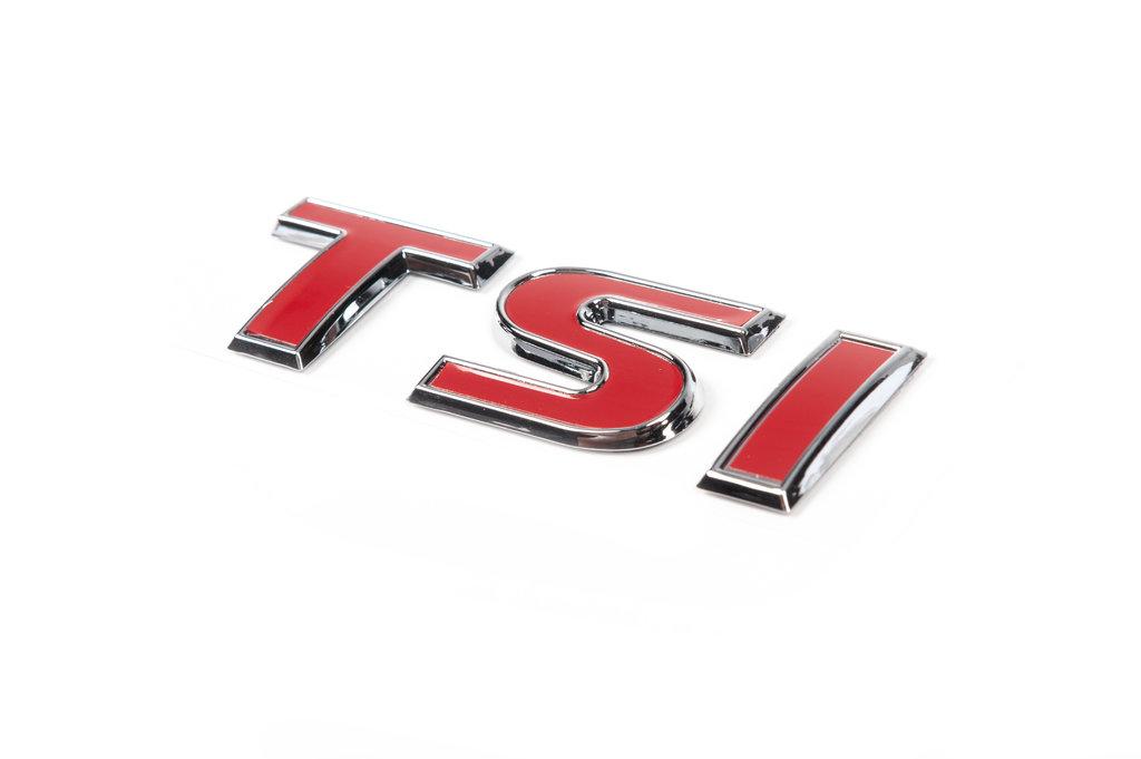 Надпись TSI (косой шрифт) Все красные для Volkswagen Golf 6 - фото 2 - id-p539759930