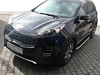 Боковые пороги BlackLine (2 шт., алюминий) для Kia Sportage 2015-2021 гг.