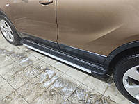 Боковые пороги Maya V1 (2 шт., алюминий) для Opel Mokka 2012-2021 гг.