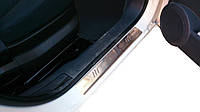 Накладки на пороги OmsaLine (2 шт, нерж.) для Peugeot Bipper 2008 гг.