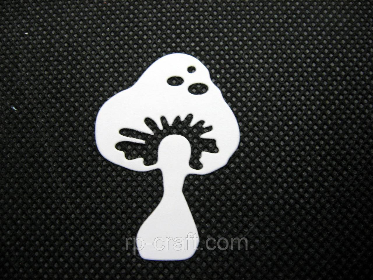 Вирубування з паперу, картону. Гриб, 36х54 мм, фото 1