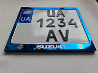 Рамка для мотономера Suzuki blue_V2 металл