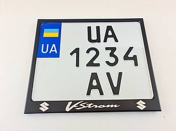 Рамка для монономера Suzuki V-Strom black метал