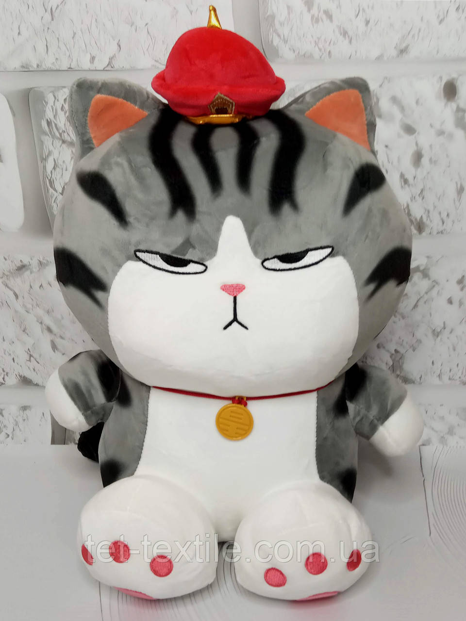 М'яка іграшка з пледом усередині Котик с короной