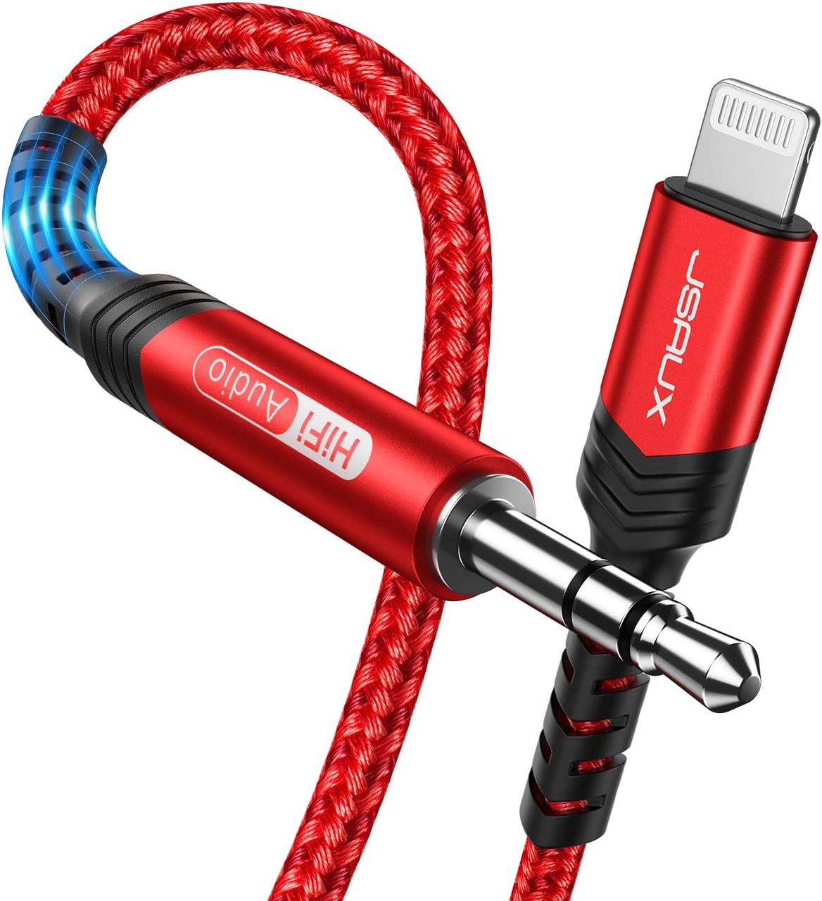 Кабель JSAUX Lightning to 3.5mm Aux Cable, фото 1