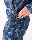 Костюм Омон камуфляжний синій для охорони та спецпідрозділів, костюм охоронця штани+куртка під гумку, фото 5