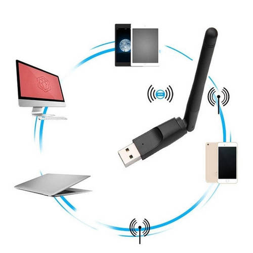 Сетевой Wi-Fi адаптер Ralink Media Tek MT7601 с антенной 2dBi и ...